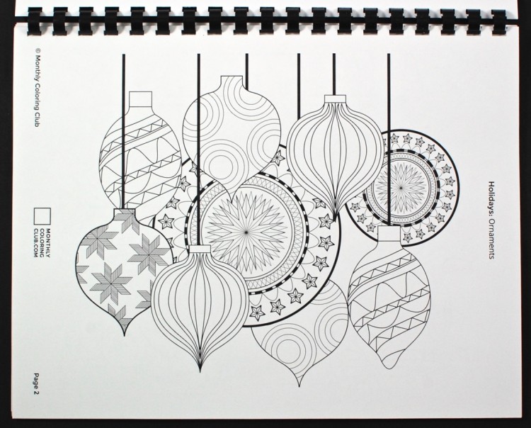 ornaments coloring sheet