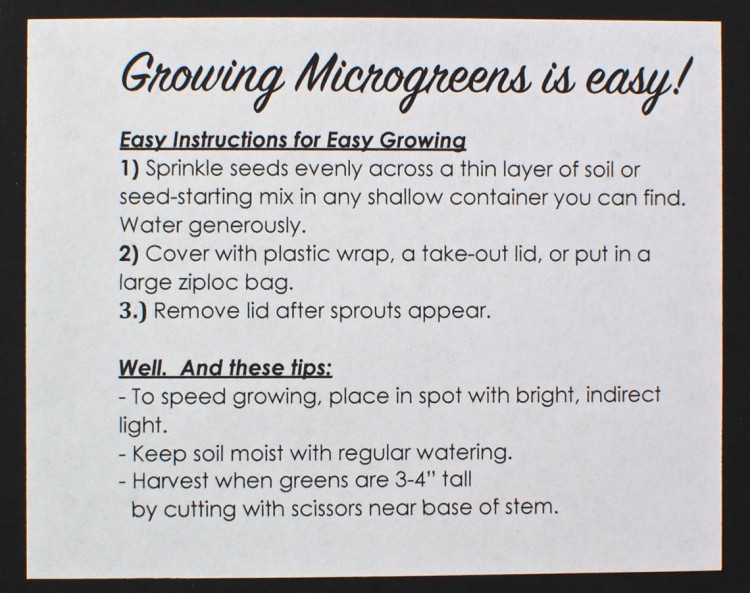 growing microgreens