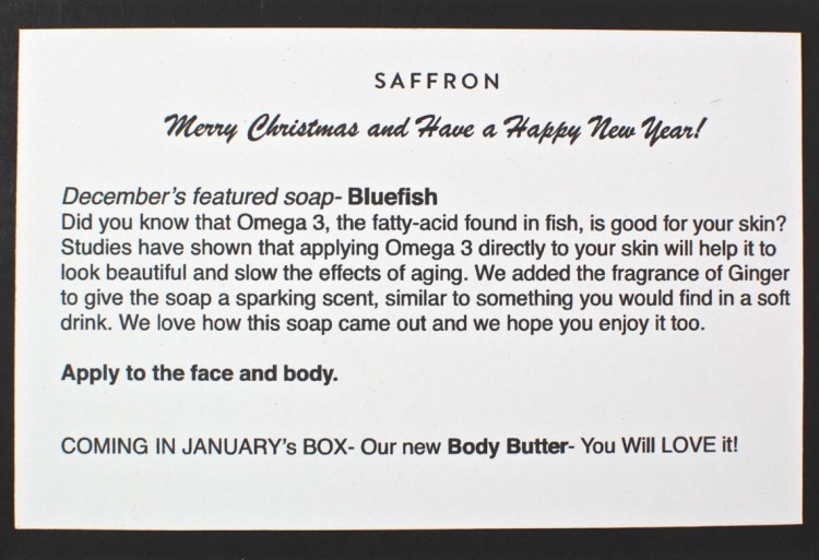 December 2015 Saffron box