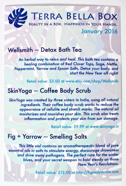 January 2016 Terra Bella Box