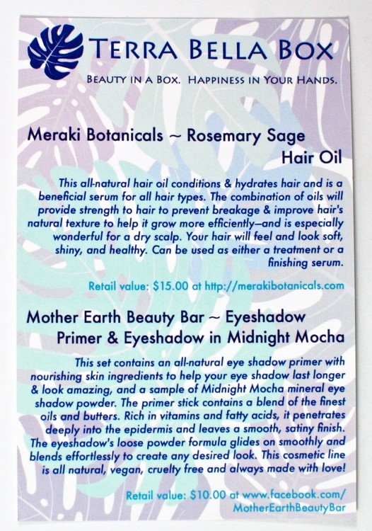 January 2016 Terra Bella Box