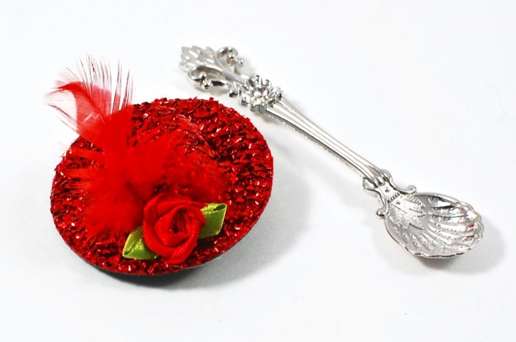 mini top hat hair clip