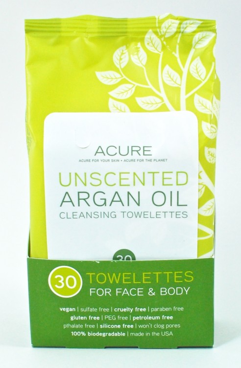Acure argan oil wipes