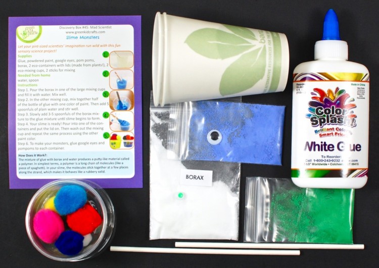 Green Kid Crafts slime monsters