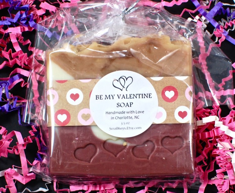 small keys valentine soap