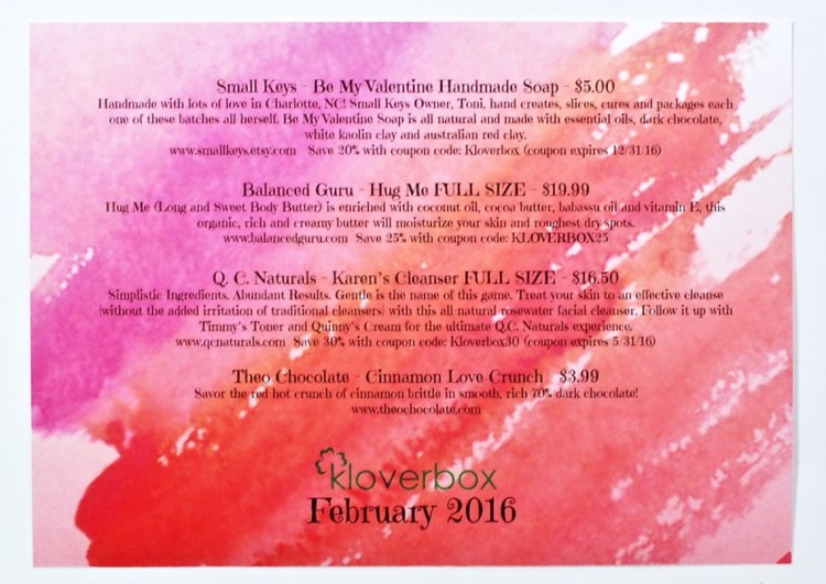 Kloverbox February 2016