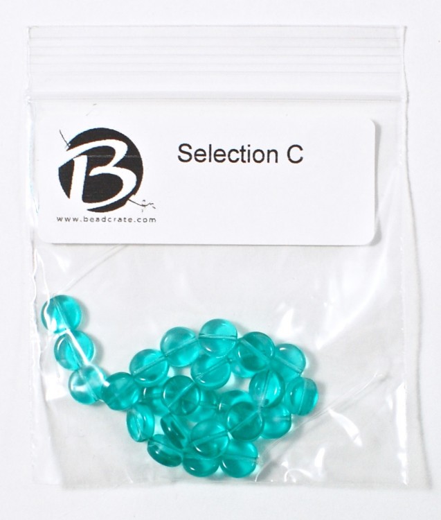 teal dime beads