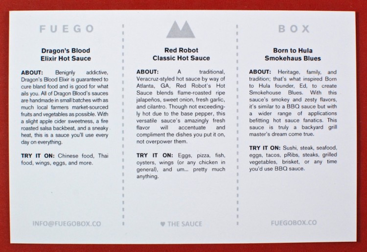 March 2016 Fuego box
