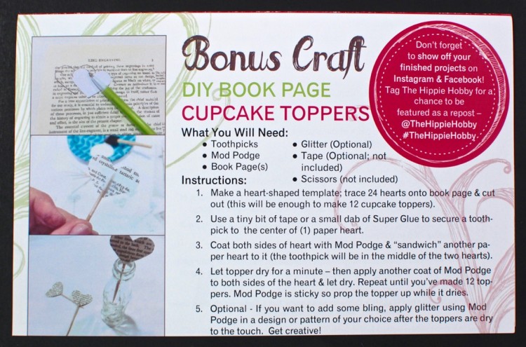 The Hippie Hobby bonus craft
