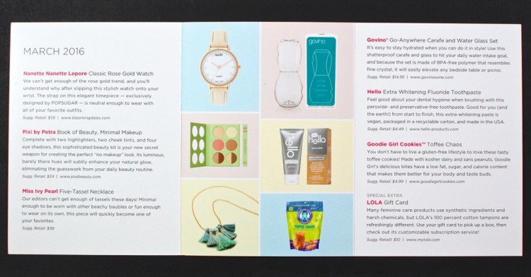 March 2016 POPSUGAR Must Have box