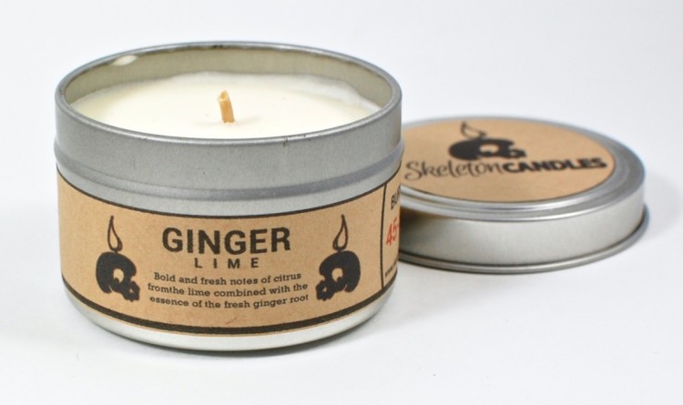 Skeleton Candles ginger lime