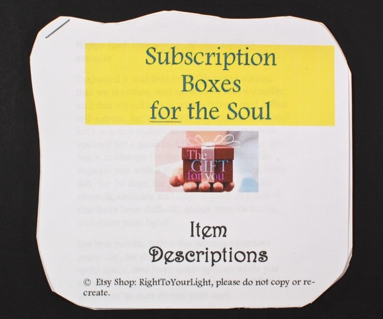 Subscription Box for the Soul review