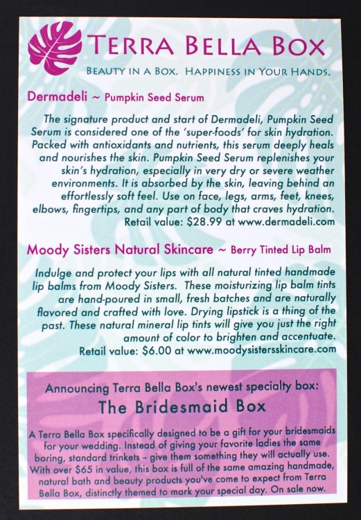 Terra Bella Box March 2016