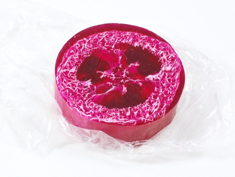 Saffron loofah soap