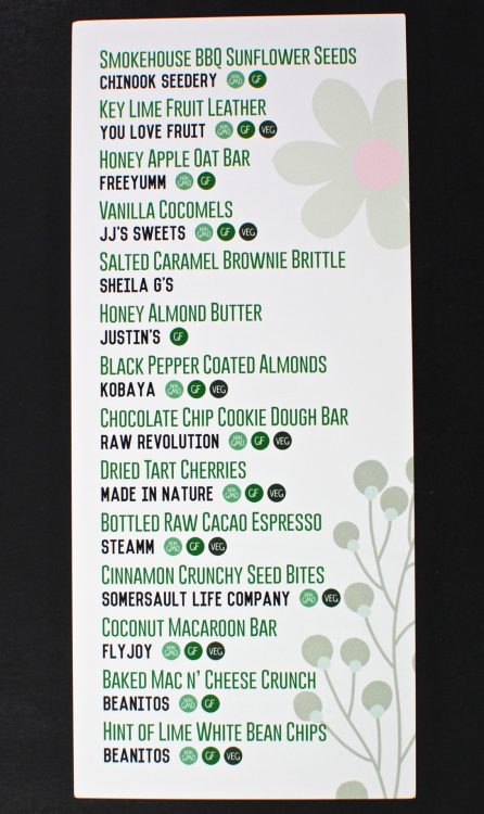 April 2016 Snack Sack review