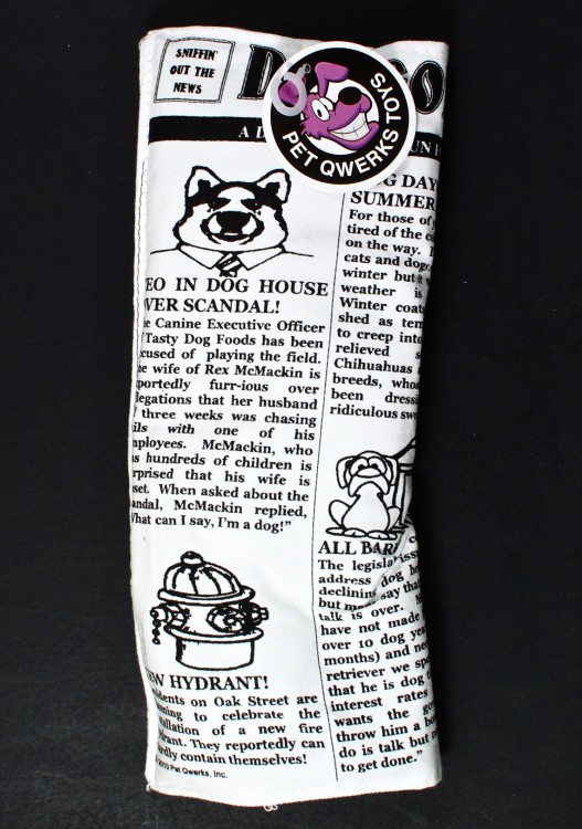 newspaper squeaker toy