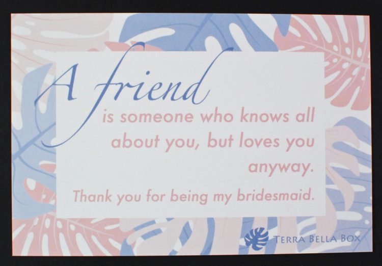 Terra Bella Bridesmaid box review
