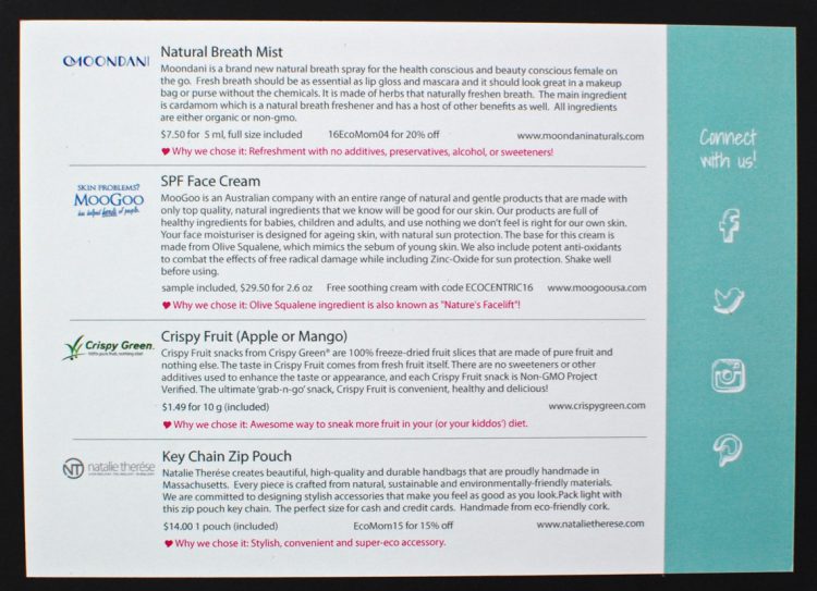 April 2016 Ecocentric Mom review