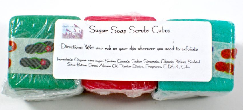 sugar scrub cubes