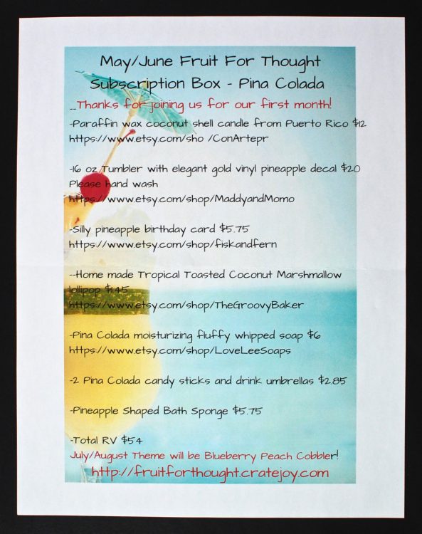 Fruit for Thought Pina Colada review