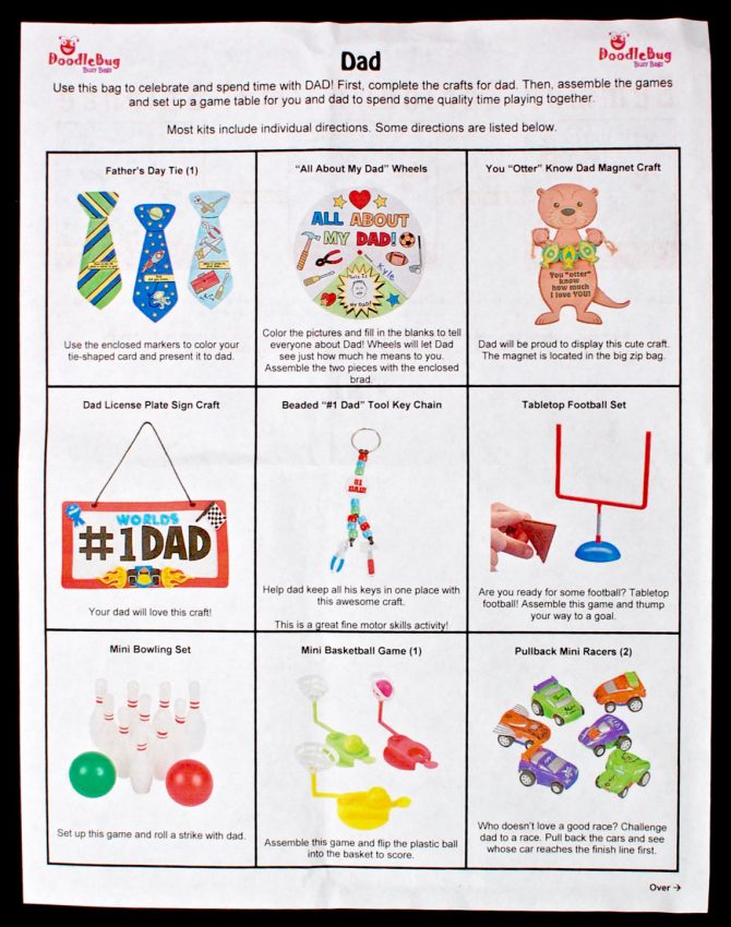 Doodlebug Busy Bag Father's Day