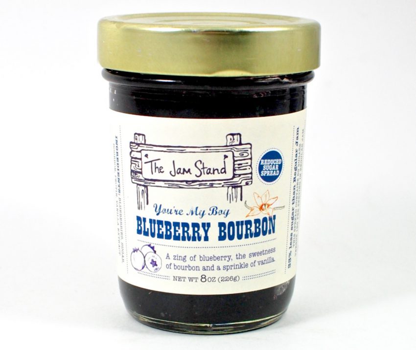 jam stand blueberry bourbon jam