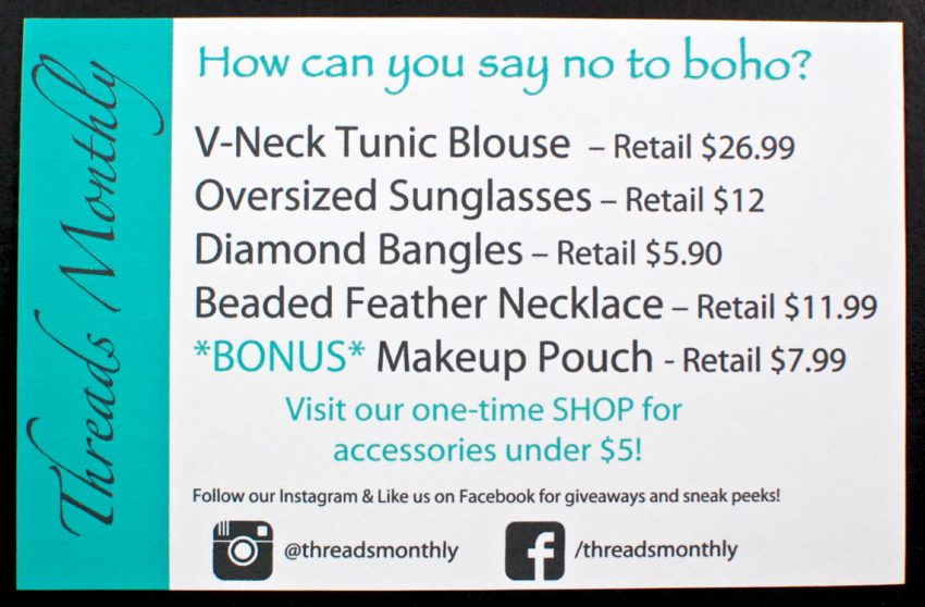 May 2016 Threads Monthly review