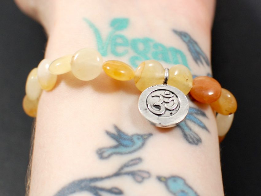 yellow jade bracelet