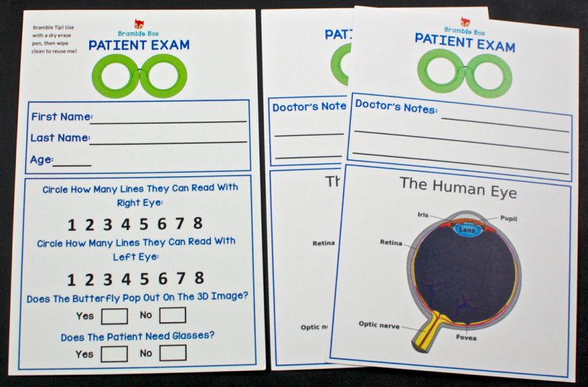 eye exam cards
