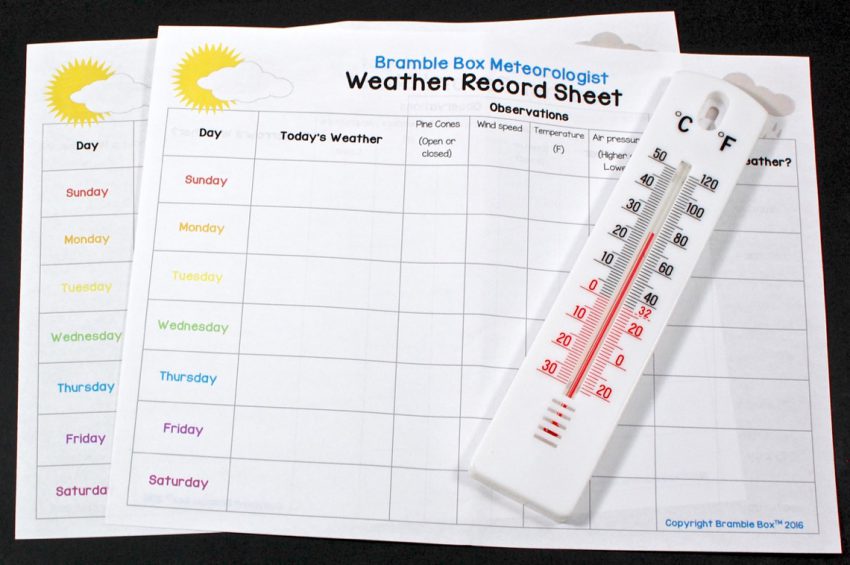 weather record sheets