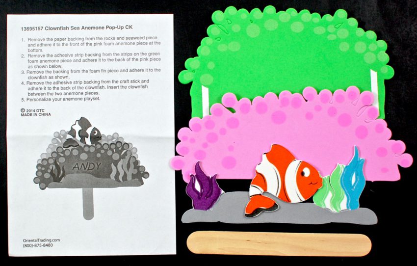 clown fish foam scene