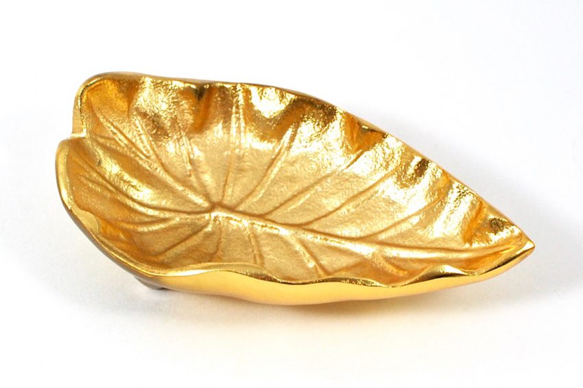 brass foliage dish