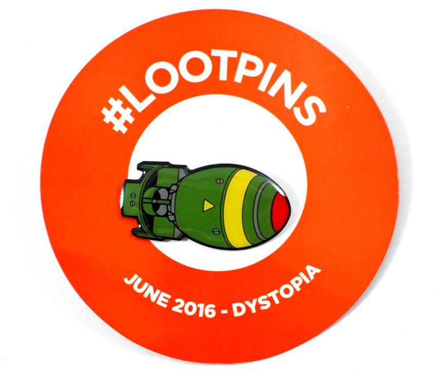 Loot Crate dystopia pin