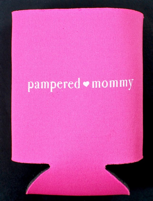 pampered mommy koozie