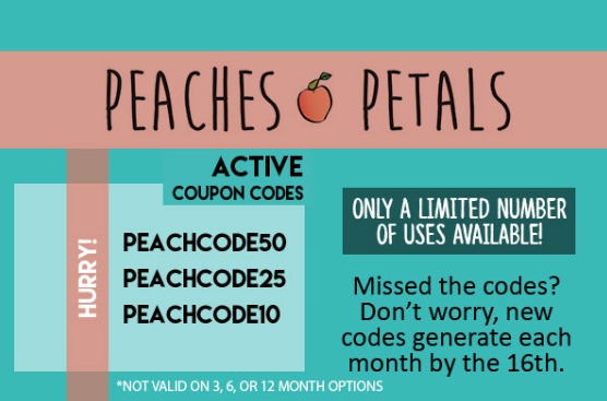 peaches & petals coupon code