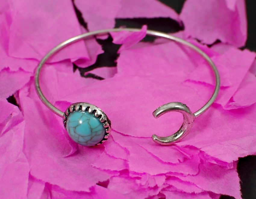turquoise moon bracelet