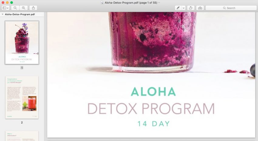 Aloha detox program