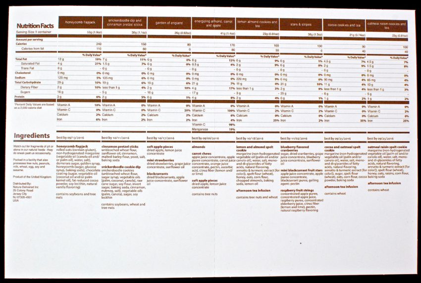 graze nutritional info