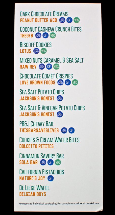 August 2016 Snack Sack review
