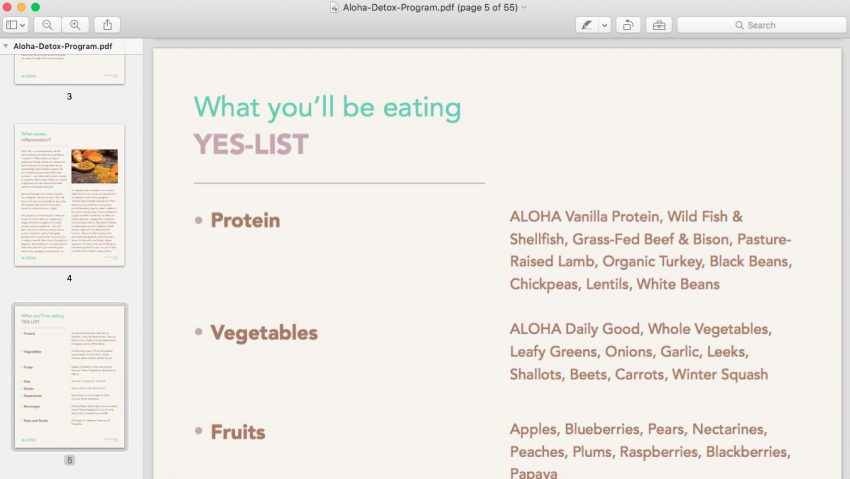 ALOHA detox program