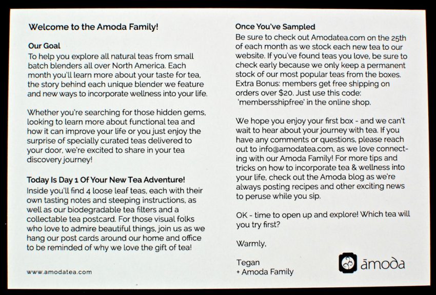 Amoda Tea review