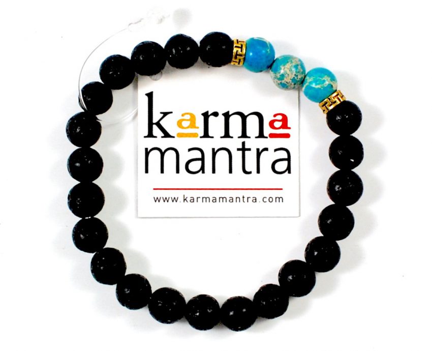 karma mantra lava bracelet