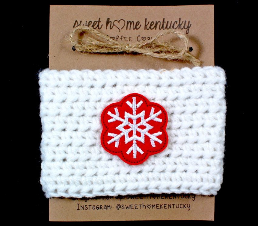 holiday coffee koozie