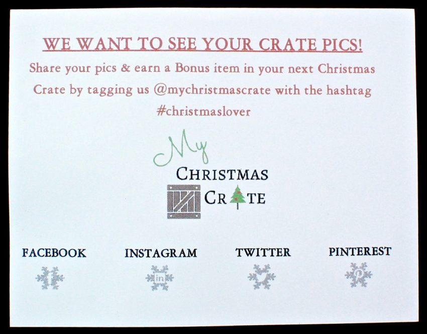 My Christmas Crate bonus