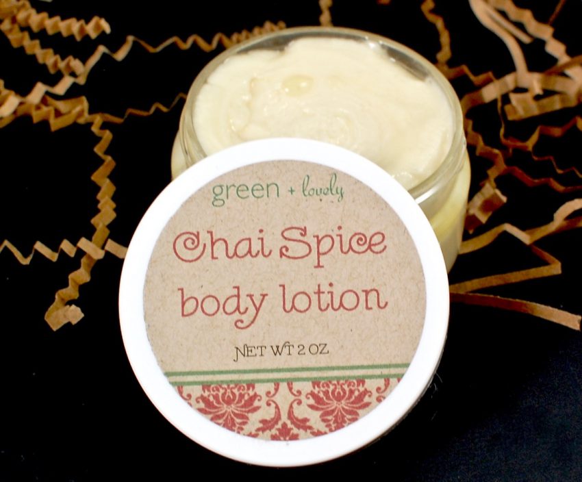 Green & Lovely chai spice lotion
