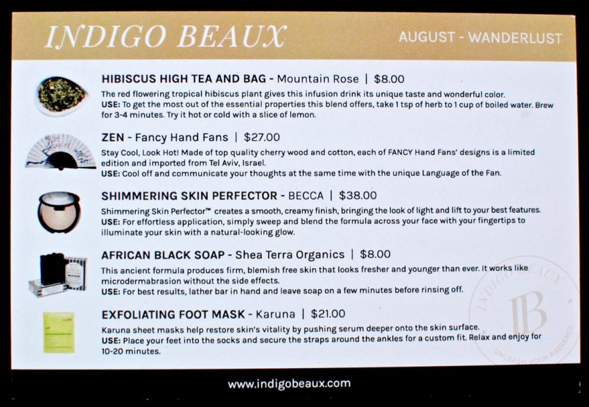 August 2016 Indigo Beaux review