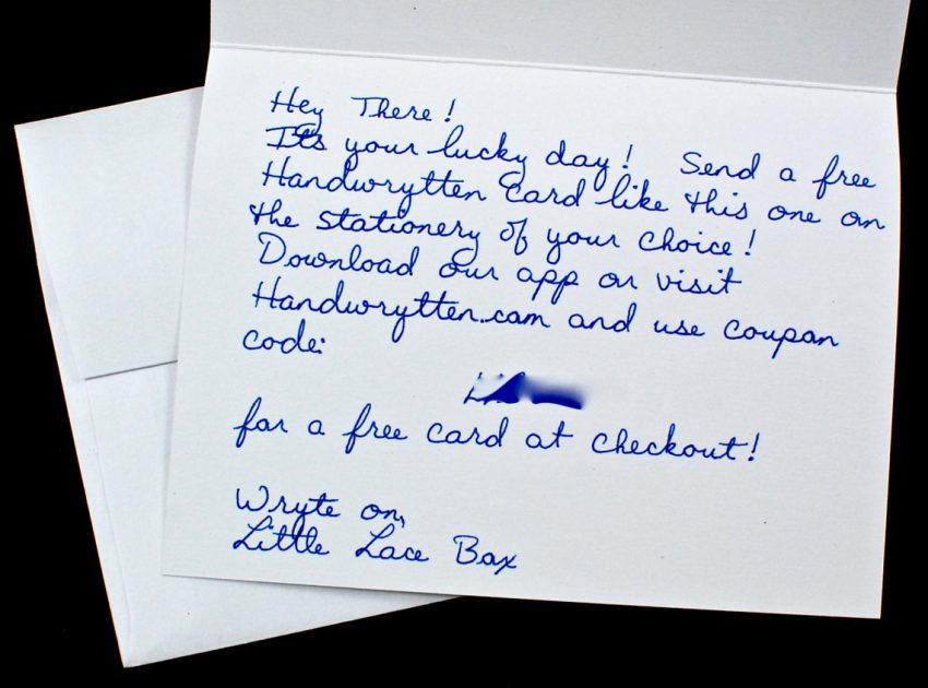 handwrytten card