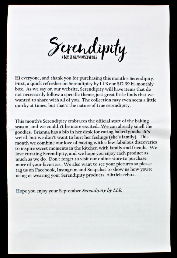 September 2016 Serendipity review