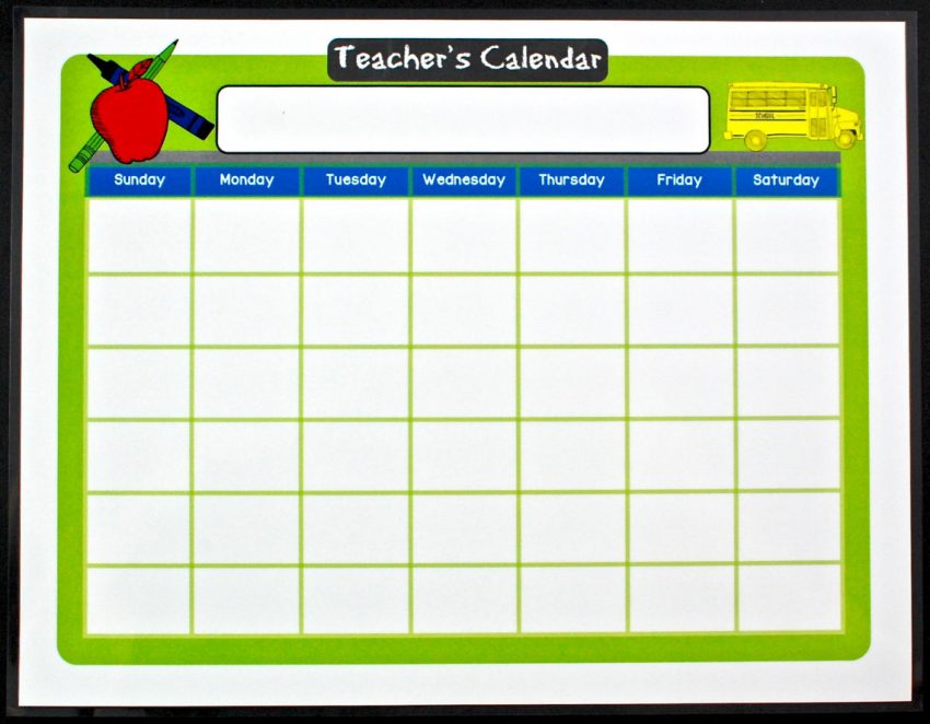 teacher's calendar