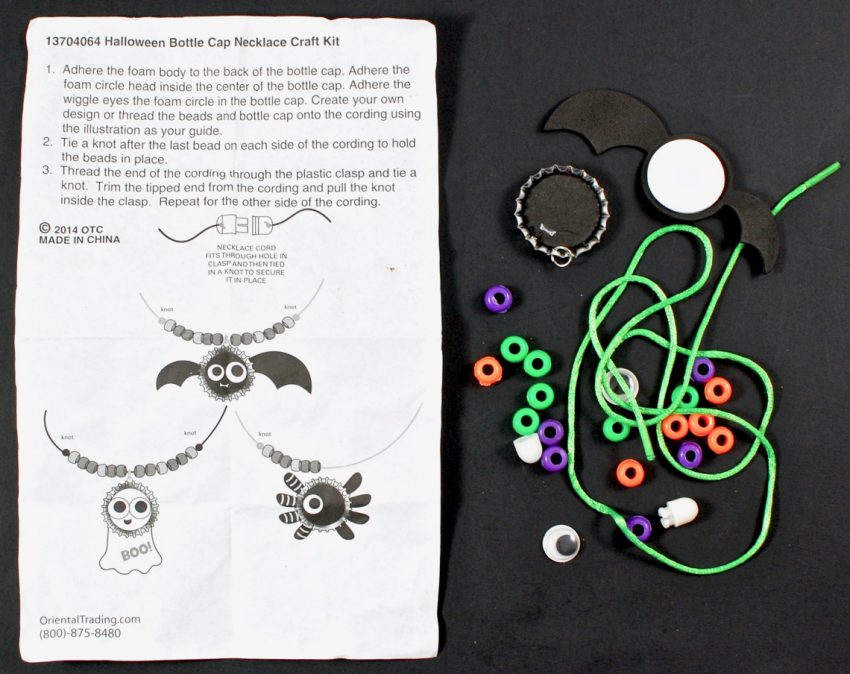 bat necklace craft